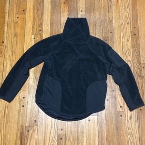 Black Nike Sherpa Cowl Neck Pullover